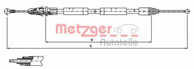 METZGER 116805 -  Трос, стояночная тормозная система