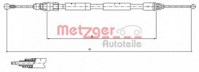 METZGER 116808 -  Трос, стояночная тормозная система