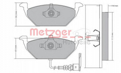 METZGER 1170002 -  Комплект тормозных колодок, дисковый тормоз