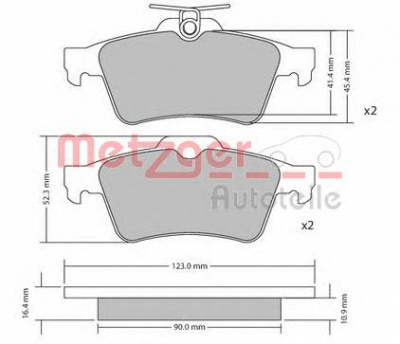 METZGER 1170006 -  Комплект тормозных колодок, дисковый тормоз