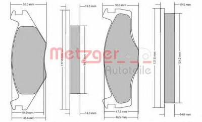 METZGER 1170033 -  Комплект тормозных колодок, дисковый тормоз