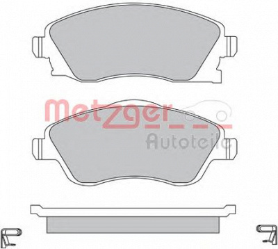 METZGER 1170047 -  Комплект тормозных колодок, дисковый тормоз