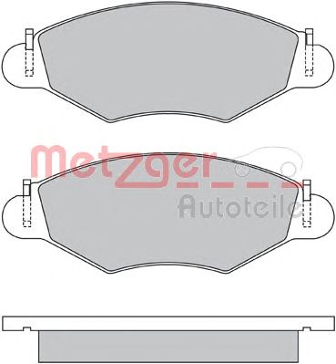 METZGER 1170059 -  Комплект тормозных колодок, дисковый тормоз