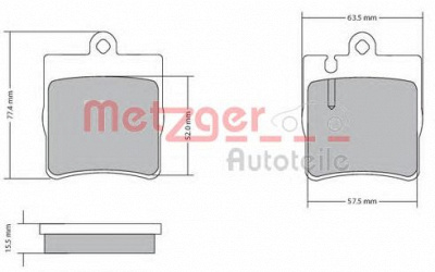 METZGER 1170064 -  Комплект тормозных колодок, дисковый тормоз