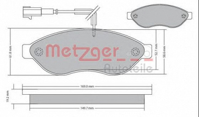 METZGER 1170073 -  Комплект тормозных колодок, дисковый тормоз