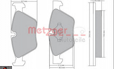 METZGER 1170078 -  Комплект тормозных колодок, дисковый тормоз