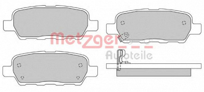 METZGER 1170079 -  Комплект тормозных колодок, дисковый тормоз