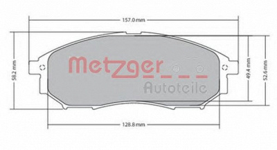 METZGER 1170101 -  Комплект тормозных колодок, дисковый тормоз