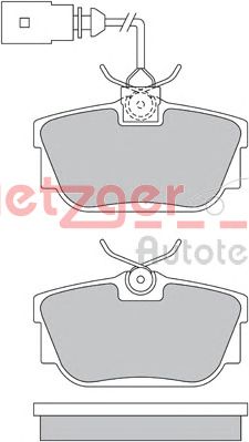 METZGER 1170109 -  Комплект тормозных колодок, дисковый тормоз