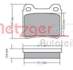 METZGER 1170112 -  Комплект тормозных колодок, дисковый тормоз