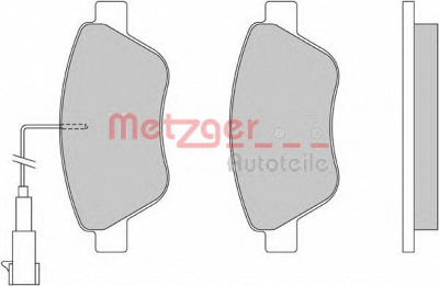 METZGER 1170117 -  Комплект тормозных колодок, дисковый тормоз
