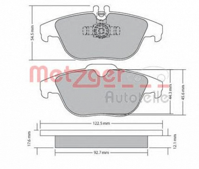 METZGER 1170132 -  Комплект тормозных колодок, дисковый тормоз