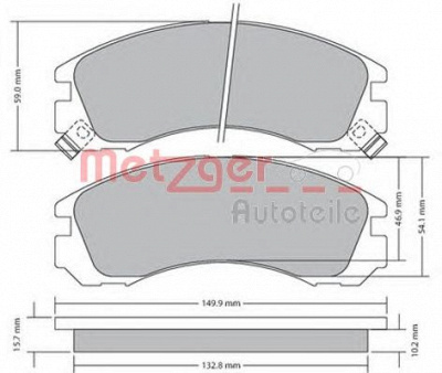 METZGER 1170135 -  Комплект тормозных колодок, дисковый тормоз