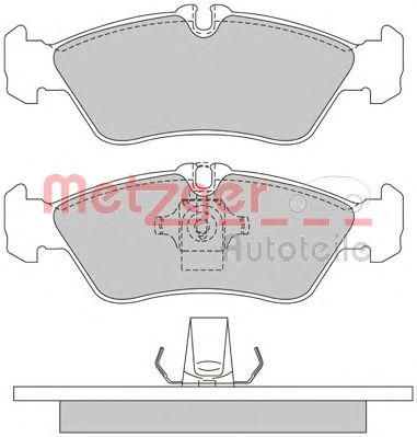 METZGER 1170179 -  Комплект тормозных колодок, дисковый тормоз