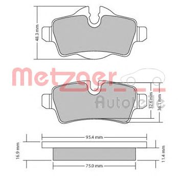 METZGER 1170201 -  Комплект тормозных колодок, дисковый тормоз