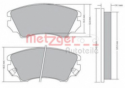 METZGER 1170221 -  Комплект тормозных колодок, дисковый тормоз