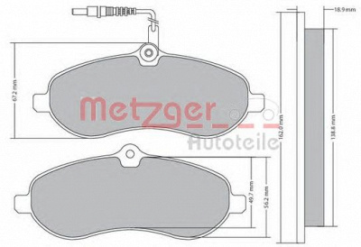 METZGER 1170228 -  Комплект тормозных колодок, дисковый тормоз