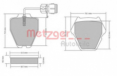 METZGER 1170231 -  Колодки тормозные дисковые передние, комплект