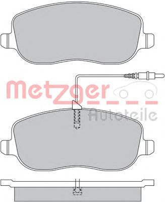 METZGER 1170232 -  Комплект тормозных колодок, дисковый тормоз