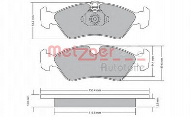 METZGER 1170235 -  Комплект тормозных колодок, дисковый тормоз