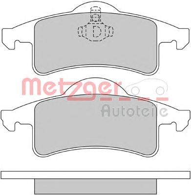 METZGER 1170254 -  Комплект тормозных колодок, дисковый тормоз