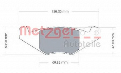 METZGER 1170257 -  Комплект тормозных колодок, дисковый тормоз