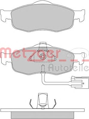 METZGER 1170267 -  Комплект тормозных колодок, дисковый тормоз