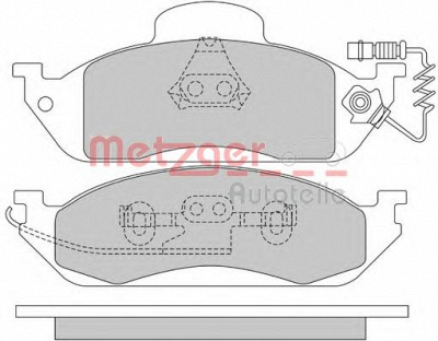 METZGER 1170281 -  Комплект тормозных колодок, дисковый тормоз