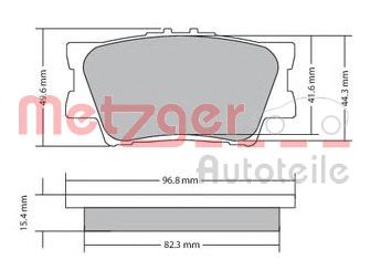 METZGER 1170313 -  Комплект тормозных колодок, дисковый тормоз