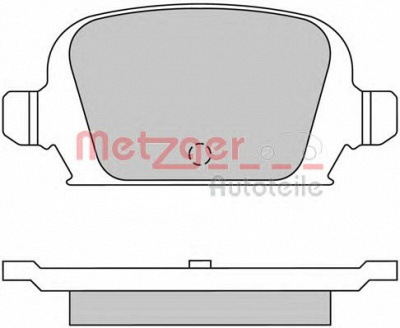 METZGER 1170324 -  Комплект тормозных колодок, дисковый тормоз
