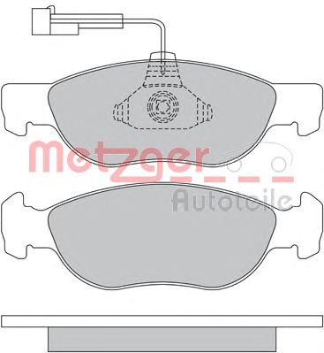 METZGER 1170338 -  Комплект тормозных колодок, дисковый тормоз