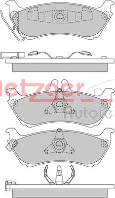 METZGER 1170339 -  Комплект тормозных колодок, дисковый тормоз