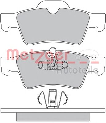 METZGER 1170345 -  Комплект тормозных колодок, дисковый тормоз