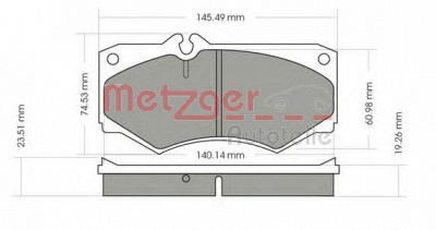 METZGER 1170351 -  Комплект тормозных колодок, дисковый тормоз