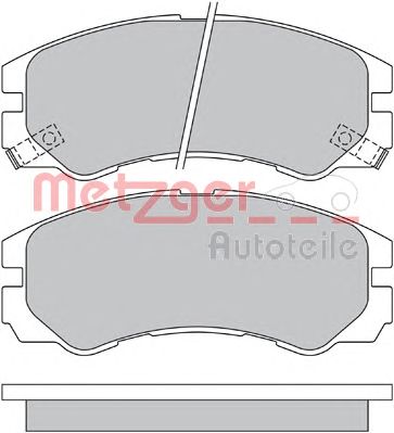 METZGER 1170352 -  Комплект тормозных колодок, дисковый тормоз