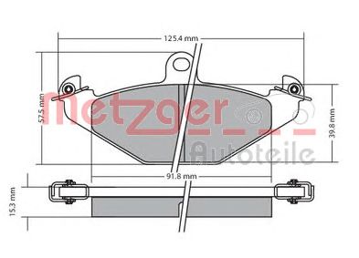 METZGER 1170362 -  Комплект тормозных колодок, дисковый тормоз