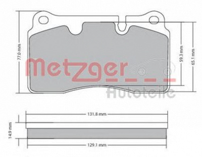 METZGER 1170366 -  Комплект тормозных колодок, дисковый тормоз