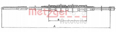 METZGER 11704 -  Трос, стояночная тормозная система