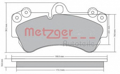 METZGER 1170405 -  Комплект тормозных колодок, дисковый тормоз