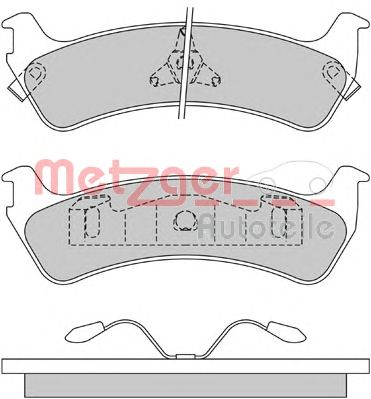 METZGER 1170434 -  Комплект тормозных колодок, дисковый тормоз