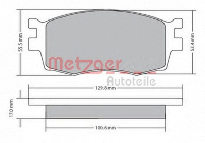 METZGER 1170441 -  Комплект тормозных колодок, дисковый тормоз