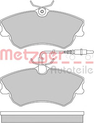 METZGER 1170456 -  Комплект тормозных колодок, дисковый тормоз