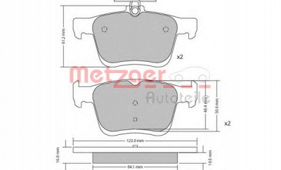METZGER 1170470 -  Комплект тормозных колодок, дисковый тормоз