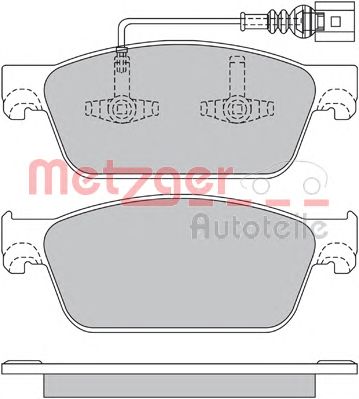 METZGER 1170484 -  Комплект тормозных колодок, дисковый тормоз