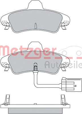 METZGER 1170491 -  Комплект тормозных колодок, дисковый тормоз