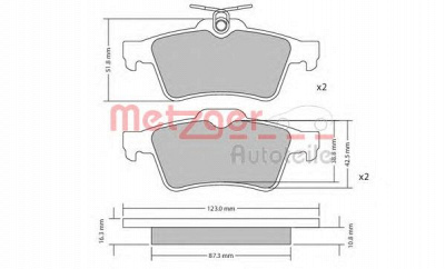 METZGER 1170503 -  Комплект тормозных колодок, дисковый тормоз