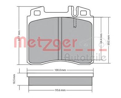 METZGER 1170530 -  Комплект тормозных колодок, дисковый тормоз