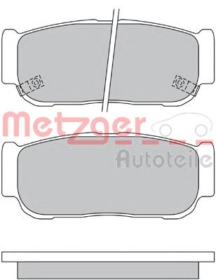 METZGER 1170557 -  Комплект тормозных колодок, дисковый тормоз