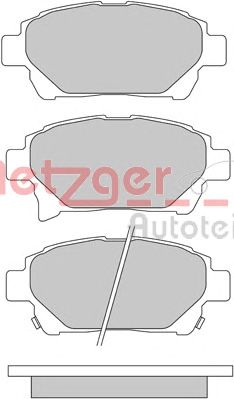 METZGER 1170586 -  Комплект тормозных колодок, дисковый тормоз