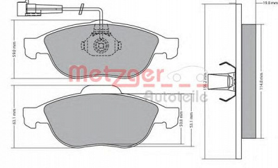 METZGER 1170630 -  Комплект тормозных колодок, дисковый тормоз